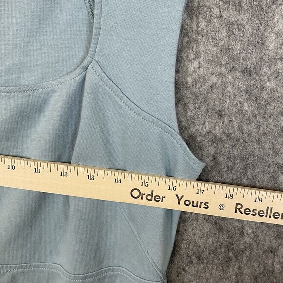 Everlane Dress Womens Large Light Blue The 90s Mini Short Sleeveless Cotton - Picture 9 of 13